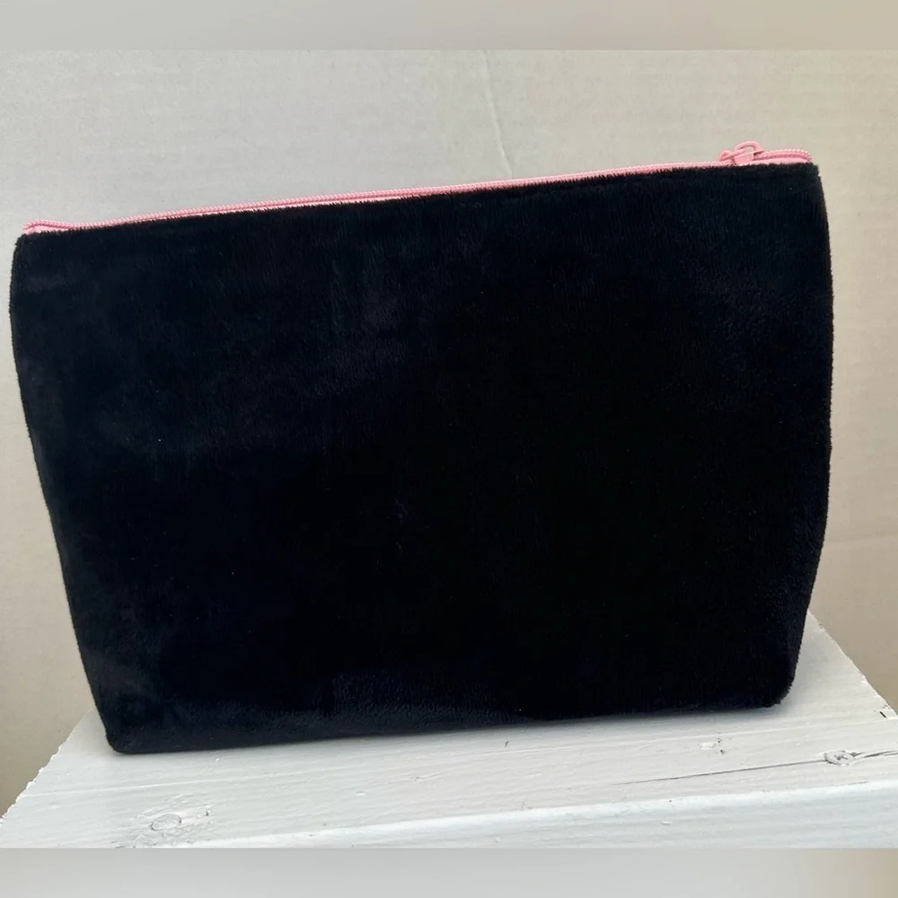 Juicy Couture Black and Pink Cosmetic Bags with Rhinestone Embellishments